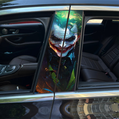 Joker-Themed Scratchproof PET Car B Pillar Stickers - OMOTOR