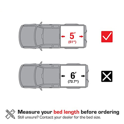 Soft Roll-up Truck Bed Tonneau Cover Compatible with 2019-2025 Ford Ranger