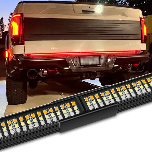 48" LED Tailgate Strip Light Bar Brake Turn Signal 3-Row For Ford F-150 Raptor - OMOTOR