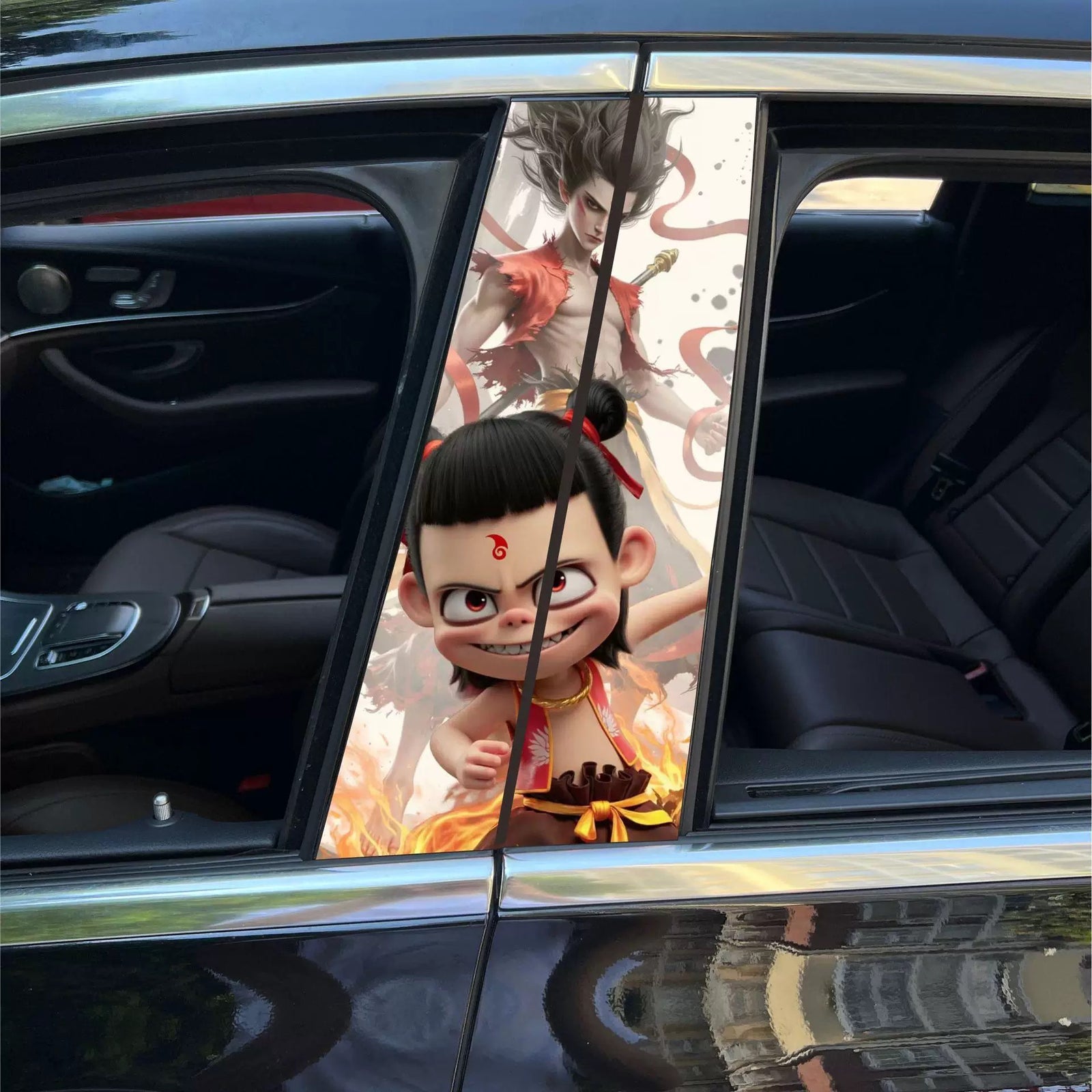 Universal Car Center B Pillar Sticker - Nezha's Demon Child's Rebellion in the Sea Series