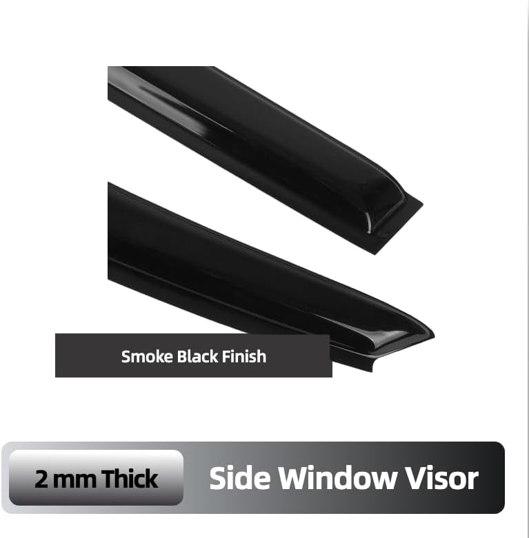 Smoke Window Visor Set Fits for Toyota Tundra Extended Cab 2000-2006
