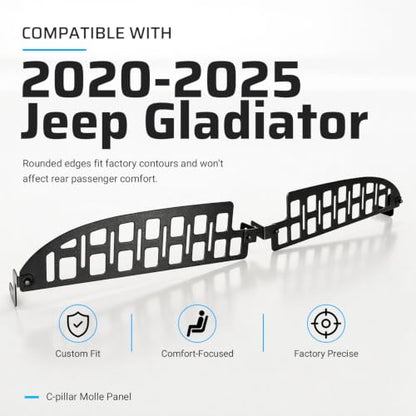 C-pillar MOLLE Panel Compatible with Jeep Gladiator JT 2020-2025