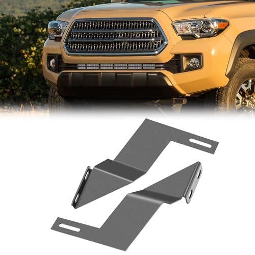 32" 180W High Power LED Light Bar & Front Bumper Lower Grille Mounting Brackets w/Rocker Switch Wiring Kit Compatible with Toyota Tacoma 2016-2022