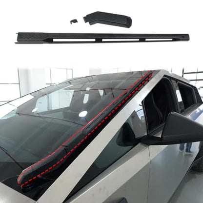 Carbon Fiber Style Windshield Wiper Cover Trims for Tesla Cybertruck