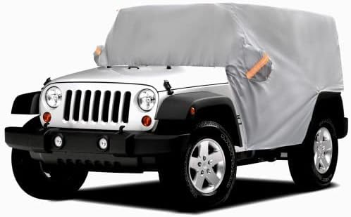 Wrangler Car Cab Cover Fit for 1987-2022 Jeep Wrangler CJ,YJ, TJ & JK 2 Doors, Waterproof Oxford Sun Shade Car Cover Door Hard top Off,Convenient Zipper for Trunk