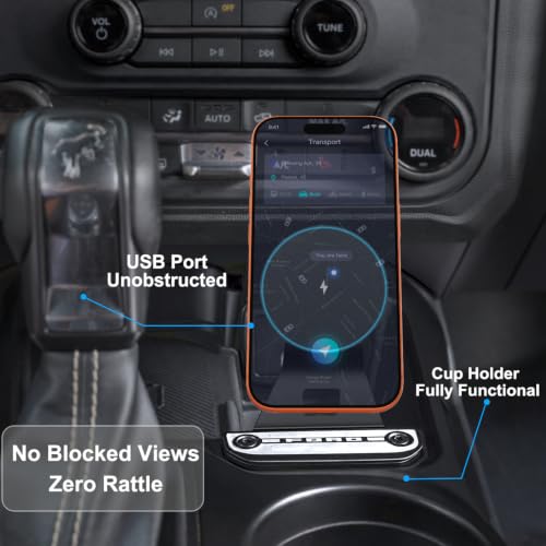 Magnetic Wireless Charging Phone Mount for Ford Bronco 2021-2026 2/4-Door