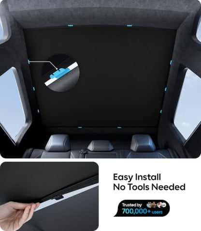 Black Interior Sunshade Roof For Tesla Cybertruck 2023~2026