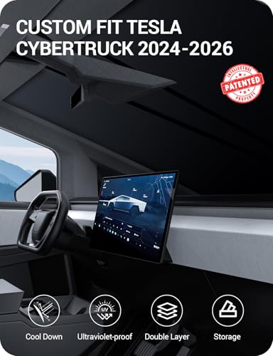Windshield Sunshade for Tesla Cybertruck 2024-2026