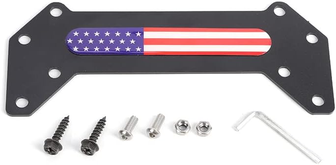 Third/3rd Brake Light Extension Mounting Bracket, BORUIEN 3rd Brake Light Holder Spare Tire High Brake Lights Extension Brackets for 2021 2022 Ford Bronco (NOT for Bronco Sport) (Black USA Flag)