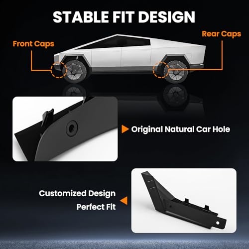 4PCS Wheel Fairing Delete Covers for Cybertruck 2024 - 2026