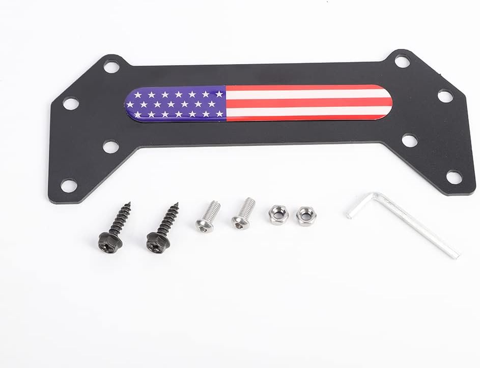 Third/3rd Brake Light Extension Mounting Bracket, BORUIEN 3rd Brake Light Holder Spare Tire High Brake Lights Extension Brackets for 2021 2022 Ford Bronco (NOT for Bronco Sport) (Black USA Flag)