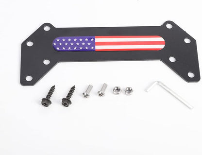 Third/3rd Brake Light Extension Mounting Bracket, BORUIEN 3rd Brake Light Holder Spare Tire High Brake Lights Extension Brackets for 2021 2022 Ford Bronco (NOT for Bronco Sport) (Black USA Flag)