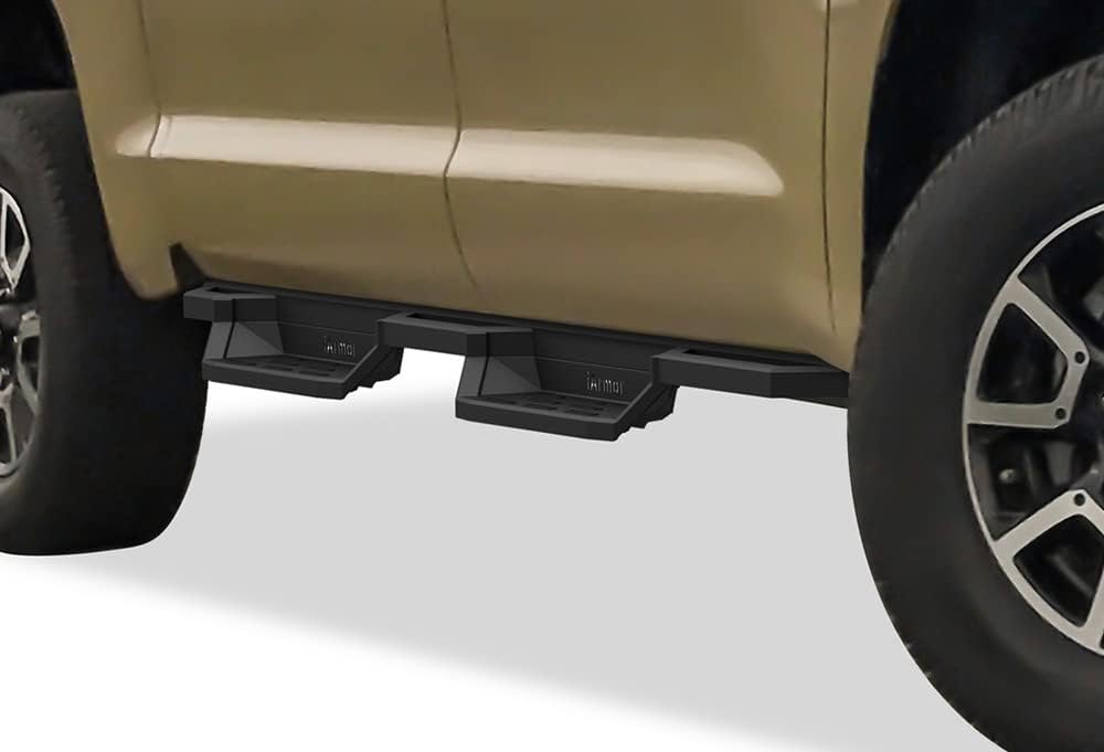 6.5in Nerf Bars Pocket Steps Square Tube Rocker Guards Compatible with Toyota Tundra CrewMax Cab 07-21