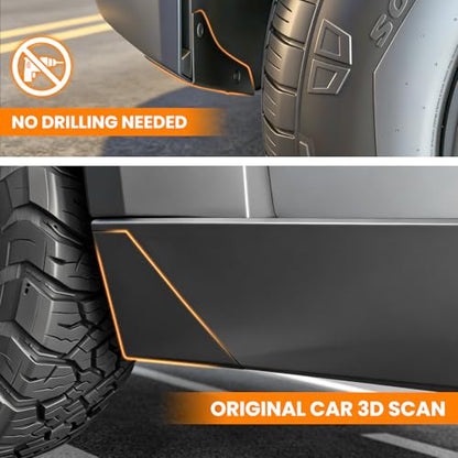 4PCS Wheel Fairing Delete Covers for Cybertruck 2024 - 2026