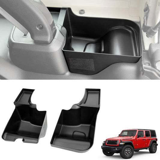 Wheel Well Storage Bin Fit for 2018-2024 Jeep Wrangler JL JLU 4XE - OMOTOR
