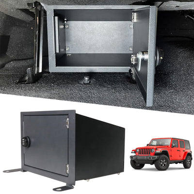 Under Seat Storage Lock Box Compatible with 2018-2025 Jeep Wrangler JL 4 Door 4XE