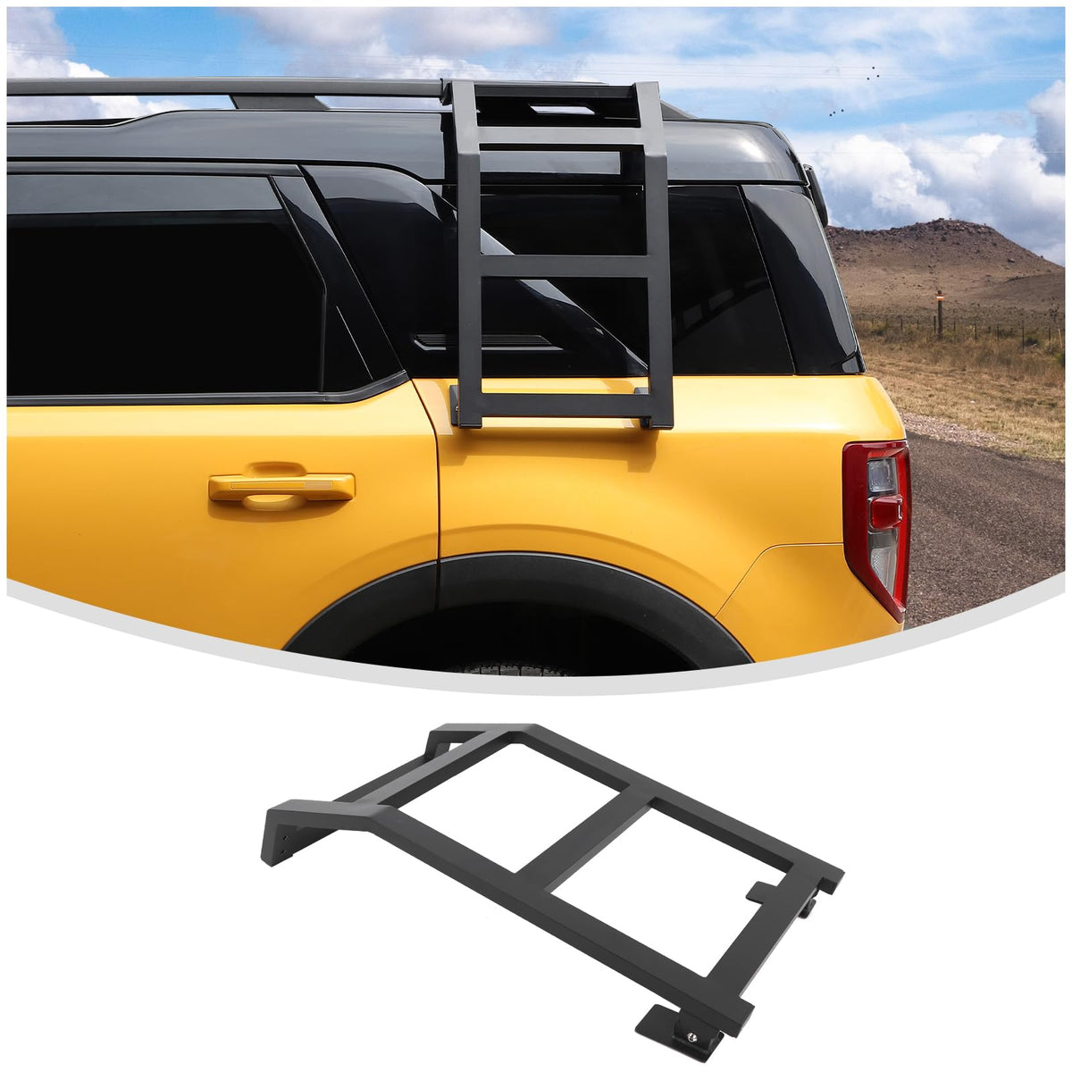 Alloy Side Ladder Compatible with 2021-2025 Ford Bronco Sport