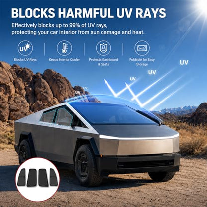 Side Window Sun Shade with SuUV Protection Tesla Cybertruck (4-PCS)