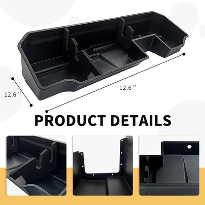 MAXDOM Under Seat Storage Fit for (2019-2024) Chevy Silverado 1500/GMC Sierra 1500 (2020-2024) 2500 3500 HD | Double & Crew Cab Rear Underseat Organizer Box