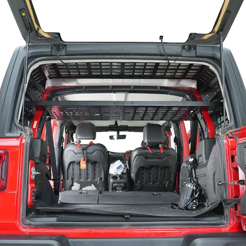 Aluminum Rear Window Molle Cargo Shelf For Jeep Wrangler JL 2018-2026