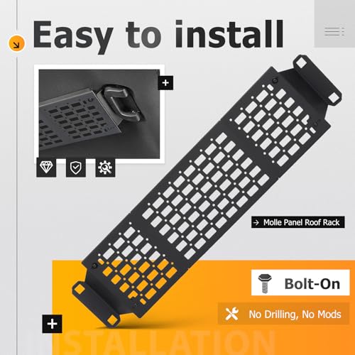 Molle Panel Roof Rack Storage Rack Compatible with Tacoma 3rd 2016-2023