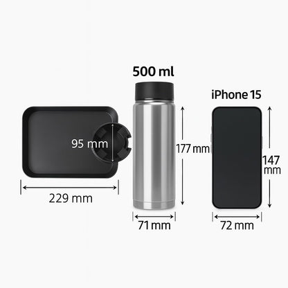 Adjustable Car Seat Tray with Anti-Shake Cup Holder for Kids