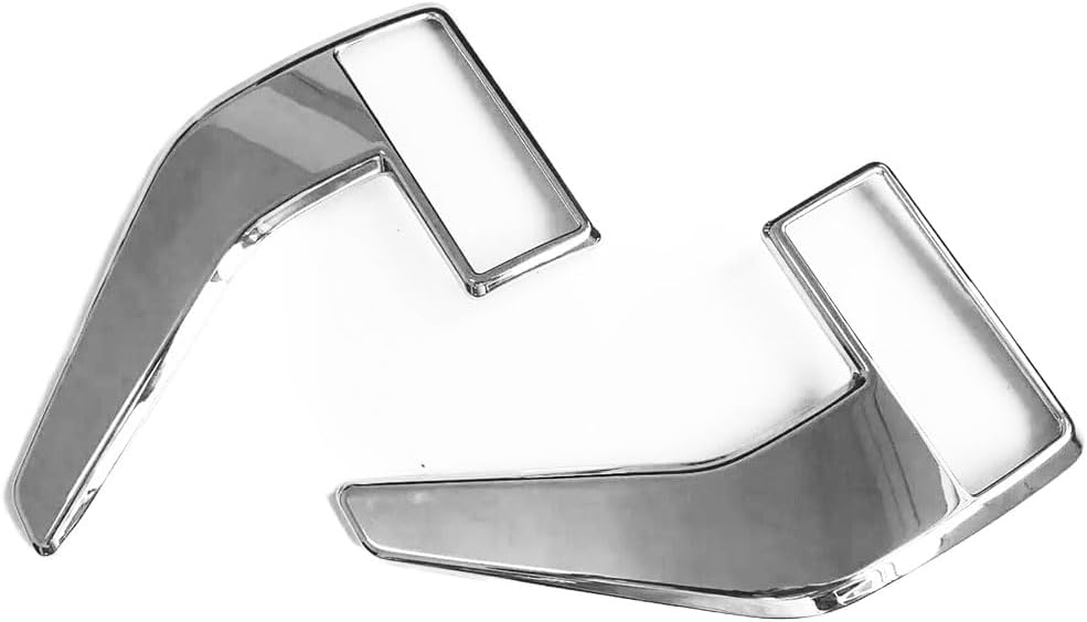 Fender Side Vent Cover Trim Compatible With Ford F150 F-150 2024 2023 2022 2021 Fender Side Vent Sticker Exterior Car Accessories ABS 2PCS (Glossy Chrome Style) Not Fit For Raptor