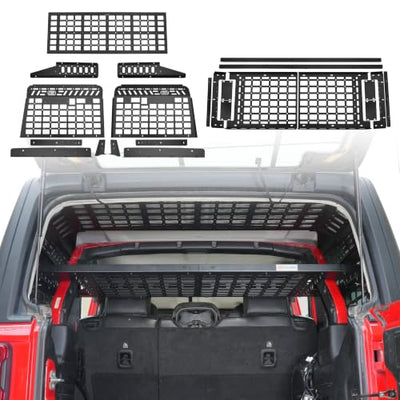 Aluminum Rear Window Molle Cargo Shelf For Jeep Wrangler JL 2018-2026