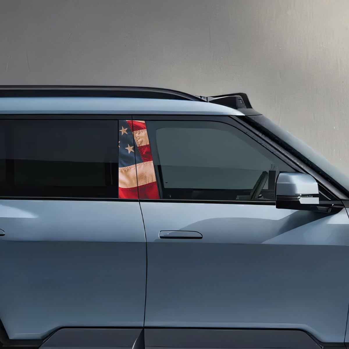 Car B Pillar Sticker, 2PCS American Flag Waterproof Vehicle Center Pillar Decal Set, Self-Adhesive Automotive Door Side Trim Decorative Sticker, Universal for SUV RV Truck (Style 3)