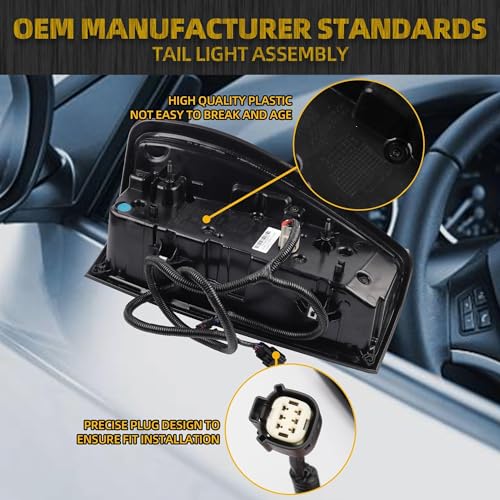 LED Tail Light Assembly Compatible with 2019-2024 GMC Sierra 1500/2500 HD/3500 HD