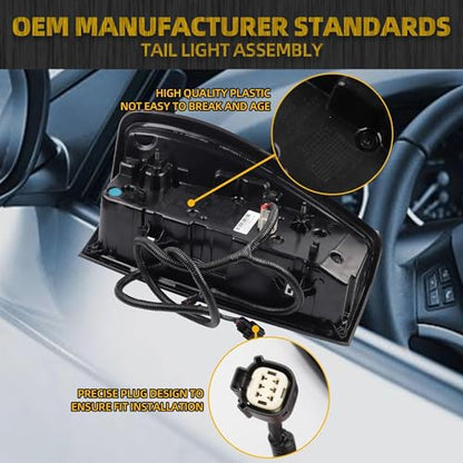 LED Tail Light Assembly Compatible with 2019-2024 GMC Sierra 1500/2500 HD/3500 HD