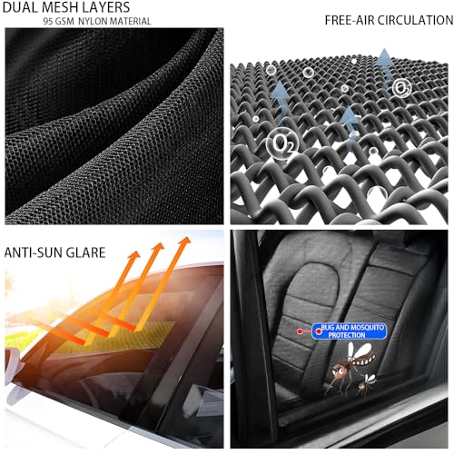 4 Pcs Car Window Screen Shades for Ford Bronco 2015-2025