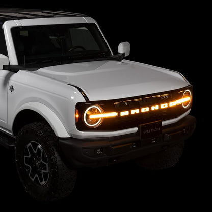 Putco Luminix Ford Bronco LED Grille Emblem - Fits Ford Bronco 2021-2025 - w/Front Camera, 92852