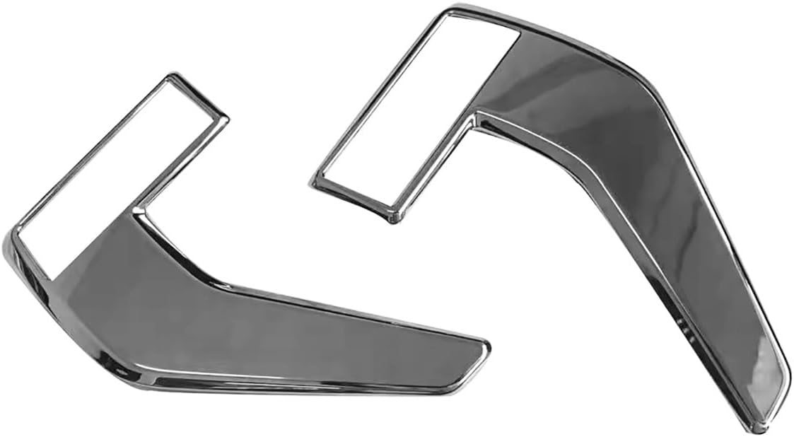 Fender Side Vent Cover Trim Compatible With Ford F150 F-150 2024 2023 2022 2021 Fender Side Vent Sticker Exterior Car Accessories ABS 2PCS (Glossy Chrome Style) Not Fit For Raptor