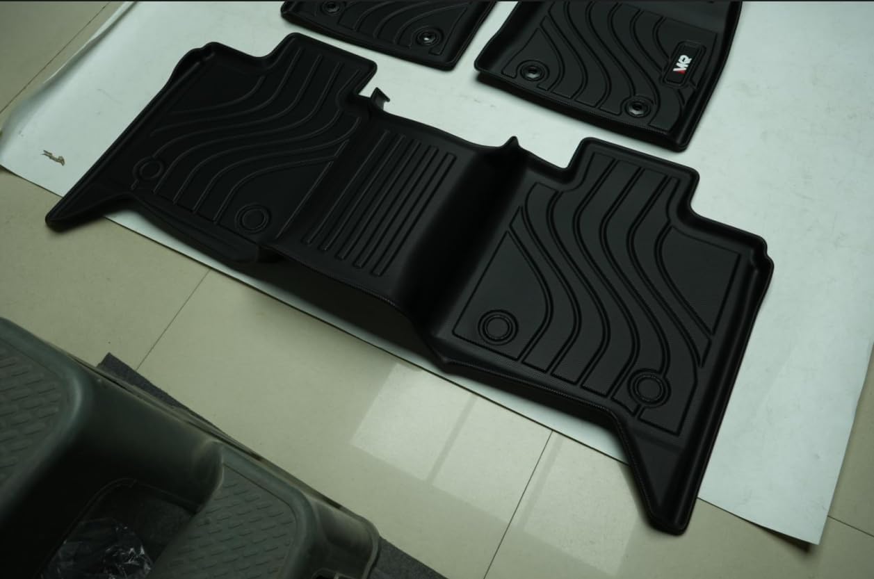 All-Weather TPE Front and Rear Row Floor Liners Floor Mats Fit for Toyota Tundra CrewMax Cab 2022-2025, Custom Fit Tundra Car Mats