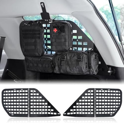 Rear Window Molle Panel Modular Storage Panel System with 4 Storage Bag for Toyota 4Runner 2010-2023