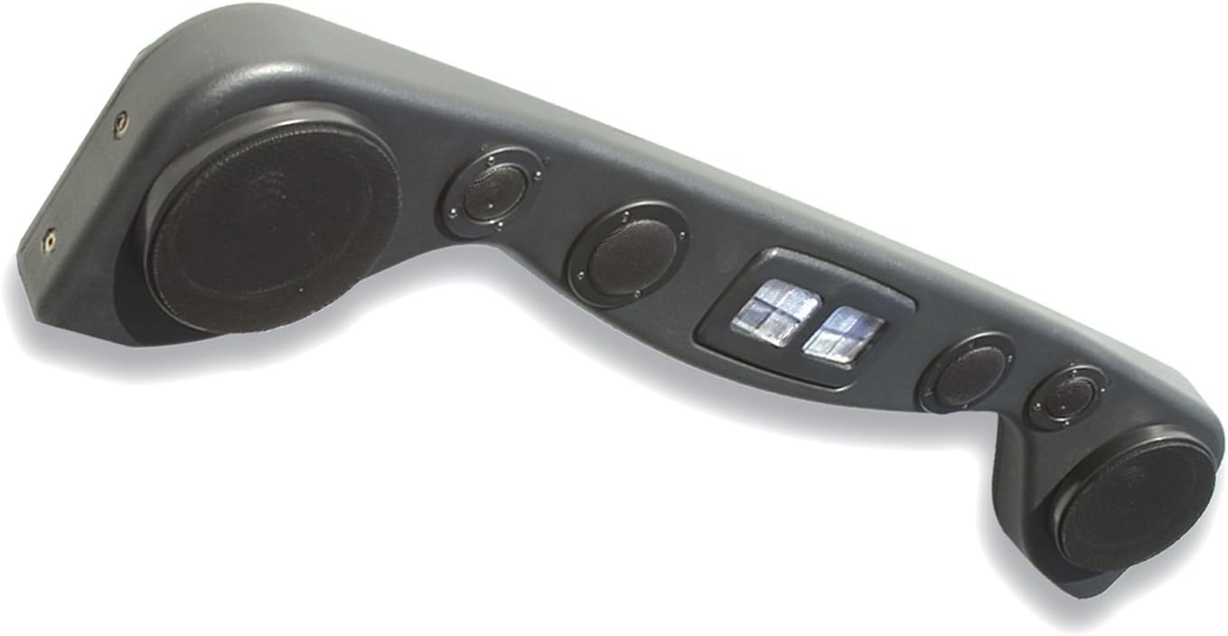 Black Vertically Driven 6 Speaker Sound Bar Wrangler 87-02