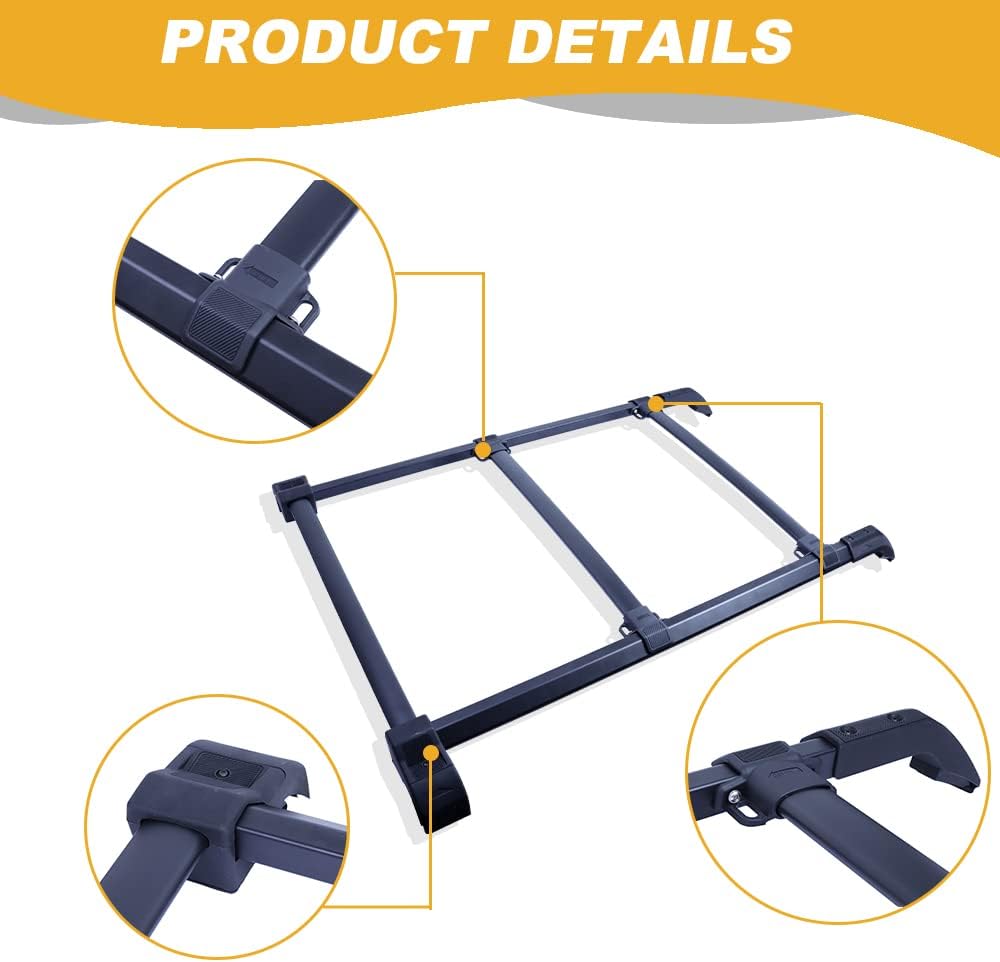 5PCS Cross Bars Roof Rack Rails Kit Fit for Ford Bronco Hard TOP 2Door & 4Door 2021 2022 2023 2024