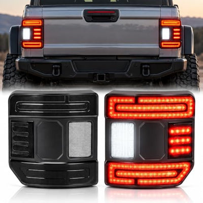Tail Lights DOT Compliant Smoked Lens For Jeep Gladiator JT 2020-2026