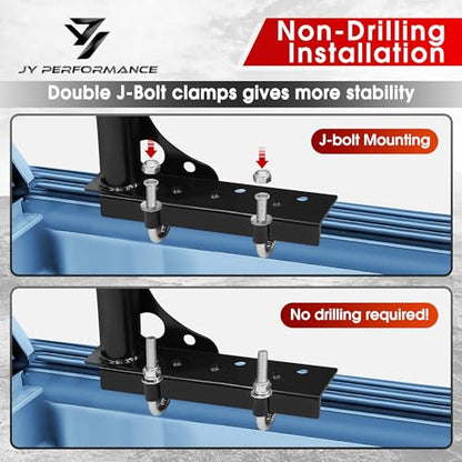Truck Ladder Racks 800Ibs Capacity Extendable Pick-up Truck Bed Ladder Rack, Universal Heavy Duty - OMOTOR