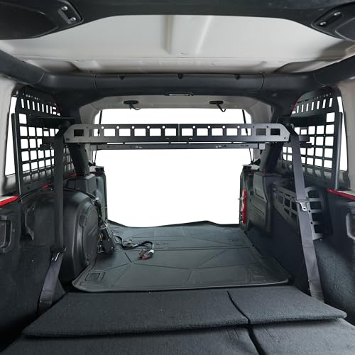 Aluminum Rear Window Molle Cargo Shelf For Jeep Wrangler JL 2018-2026