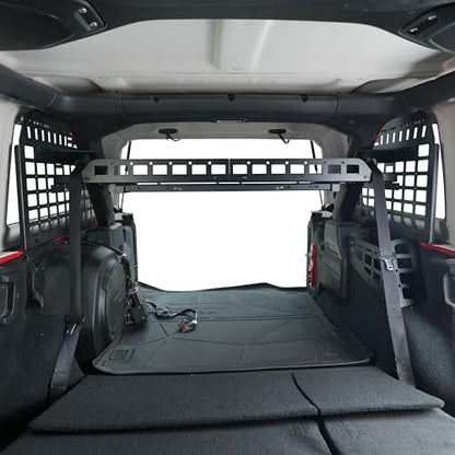 Aluminum Rear Window Molle Cargo Shelf For Jeep Wrangler JL 2018-2026