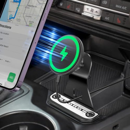 Magnetic Wireless Charging Phone Mount for Ford Bronco 2021-2026 2/4-Door