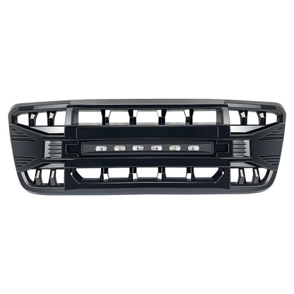 Front Grill Replacement for F150 2004-2008, Matte Black Front Bumper Grille w/Off-Road Lights - OMOTOR