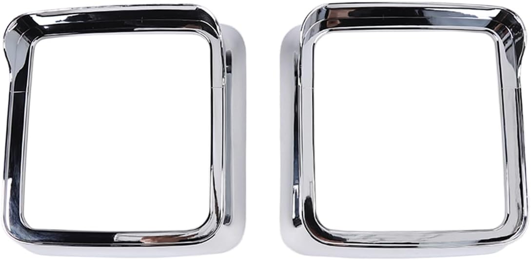 2PCS Rear View Mirror Protector Frame Rain Visor Eyebrow Guard Rearview Side Mirror Cover Trim Compatible with Jeep Wrangler JL Gladiator JT 2018-2025 Car Exterior Accessories (Chrome)
