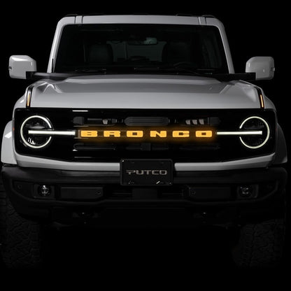 Putco Luminix Ford Bronco LED Grille Emblem - Fits Ford Bronco 2021-2025 - w/Front Camera, 92852