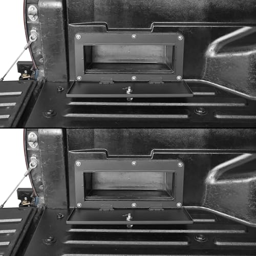Bed Security Lock Lid Extra Storage for Toyota Tacoma 2005-2023 2nd & 3rd Gen (Black Steel)