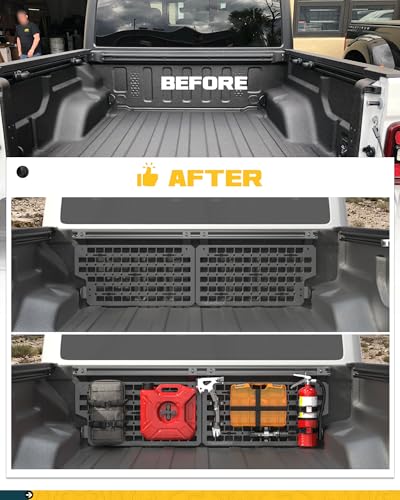 5ft Truck Bed Front MOLLE Panel Fit for Jeep Gladiator JT 2020-2026