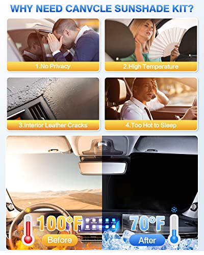 7PCS Windshield Sun Shade for 2021-2026 Ford Bronco 4 Door