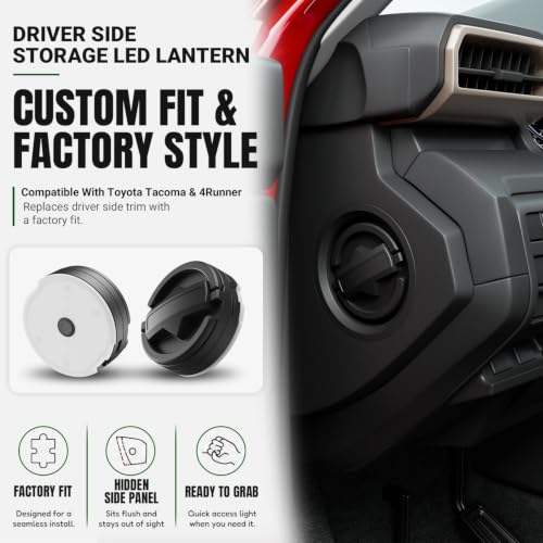 Driver Side Storage LED Lantern Compatible with 2024-2026 Toyota Tacoma